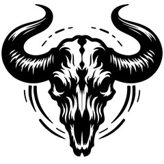 Bison skull silhouette