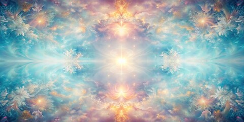 Obraz premium Symmetrical ethereal abstract background conveying timelessness