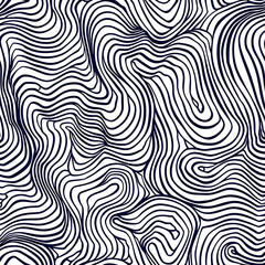 Abstract patterned waves in dark blue on a light background create a dynamic visual texture.