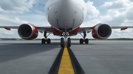Technicians Meticulously Inspecting the Wheels and Brakes of a Passenger Airplane Ensuring Top Notch Safety and Functionality for Air Travel