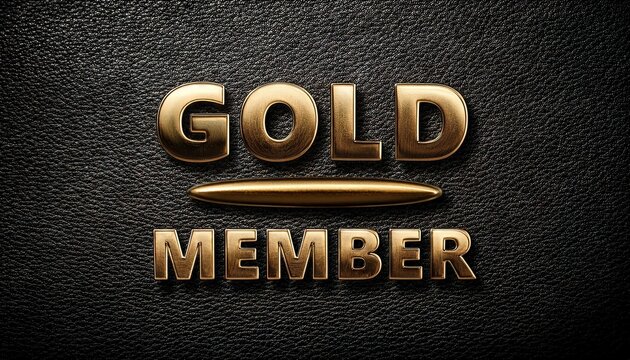 Gold Member Membership Card Emblem Design