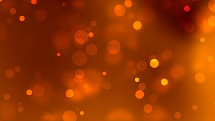 Abstract orange bokeh lights background