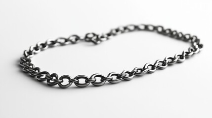 Obraz premium silver bracelet on white background