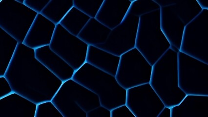 Abstract Blue Glowing Geometric Pattern