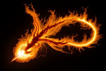 Fototapeta premium a fire letter o