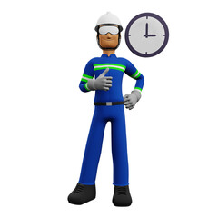 3 D Illustration of employee