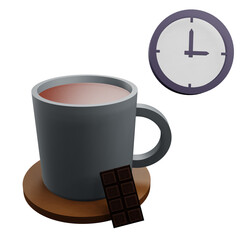 3 D Illustration of relax time