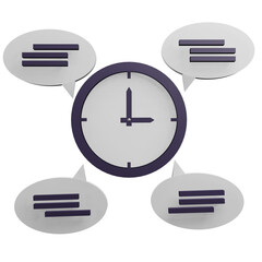 3 D illustration of time