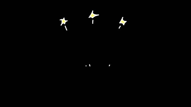 Pack of 9 2D cartoon sparks effects