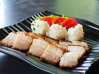 Grilled pork with noodle or Banh hoi (Vietnamese food)