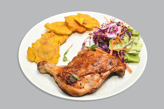 Chicken pollada, traditional Peruvian food