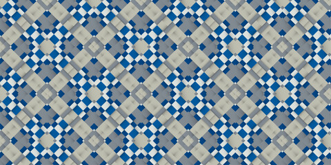 Geometric Pattern: Blue Harmony