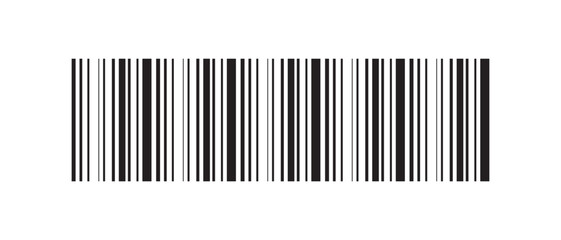 barcode icon. flat style bar code vector on white background. vector illustration.