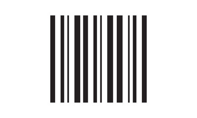 barcode icon. flat style bar code vector on white background. vector illustration.