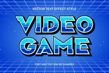 video game arcade retro pixel art logo editable text effect font style template design typography