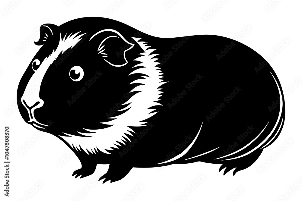 Canvas Prints Guinea pig on the white background