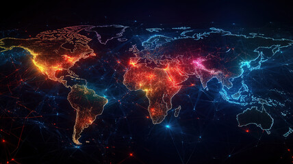 Exploring Globalization and Business Networks with an Interconnected World Map Design