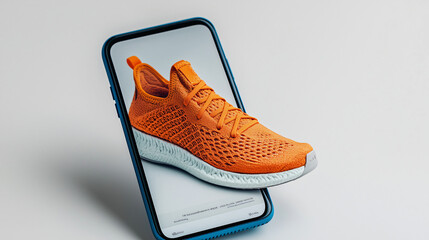 Stylish sneaker displayed in product listing, showcasing vibrant orange color and modern design. Perfect for fashion enthusiasts and sneaker lovers alike