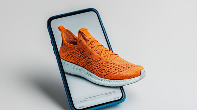 Stylish sneaker displayed in product listing, showcasing vibrant orange color and modern design. Perfect for fashion enthusiasts and sneaker lovers alike