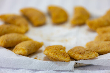 Traditional snack known as risoles, stuffed with minced meat and fried