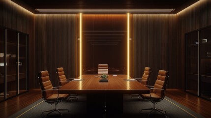 Modern Conference Room with Elegant Lighting Design