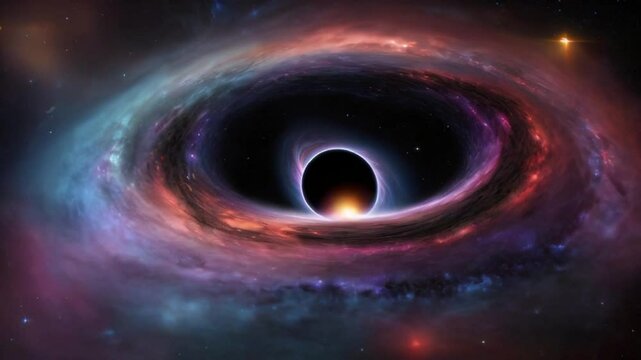 planet and space colorful lights HD resolution with hyper realistic nature ai generative 4K Background.