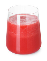 Tasty watermelon drink in glass isolated on white