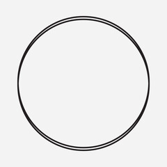 Hand drawn and pen draw circle and Round line icon. Flat style isolated on white background. Handwritten circle vector illustration.