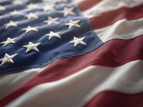 Minimalist American Flag Vector Design Red, White, and Blue Stripes for a Sleek Patriotic Look Perfect for Digital Art, Prints, and Social Media Download this Free Vector Graphic for your Next Project