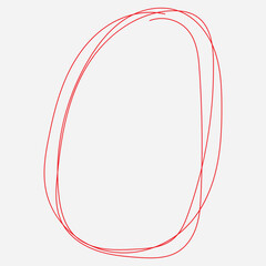 Hand drawn and pen draw circle and Round line icon. Flat style isolated on white background. Handwritten circle vector illustration.