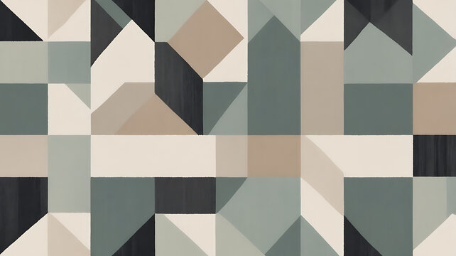 Scandinavian Rya Rug-Inspired Abstract Background with Geometric Patterns