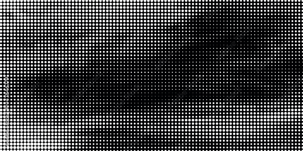 Wall mural black and white dot pattern gradient texture background. halftone abstract pop art