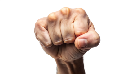 Strong fist gesture, a powerful symbol of human strength and determination