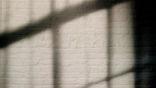 Cinematic Sunset Light, Windows Shadow on Wall Texture, Aesthetic Video Background.