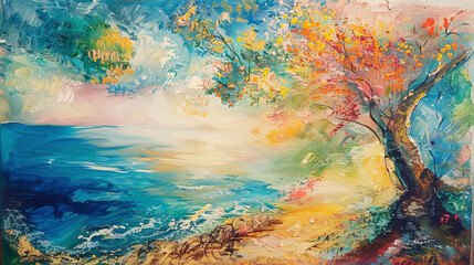 Fototapeta premium Oil painting