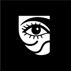 Silhouette of lips and nose of a lady