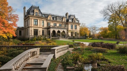 Stunning View of a Beautiful Exterior Mansion