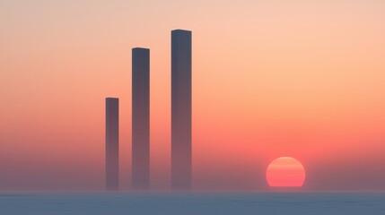 Mesmerizing Skyline Silhouettes at Breathtaking Sunset