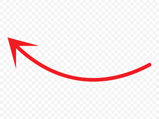 wavy curved Long arrow icon. long line arrow vector. flat style Arrow symbol. arrow on a white background. vector illustration.
