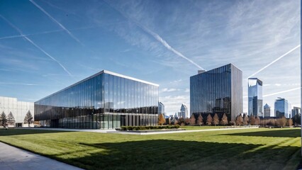 modern office buildings