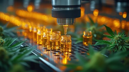 CBD oil extraction machine in a laboratory showcasing advanced technology for processing hemp into medicinal products
