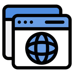 Web Browser Icon Element For Design