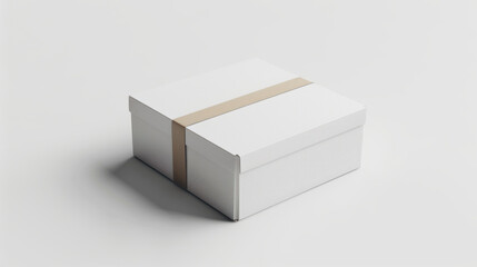 Square White Box mockup Packaging Product Mockup design isolated white background