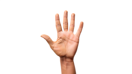 a hand isolated on white background