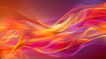 Abstract Background with Swirling Orange, Yellow, and Pink Lines