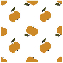 pattern with apples. vector pattern with green apples