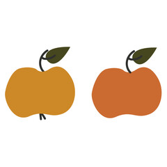 set of apples. vector illustration of apples on white background