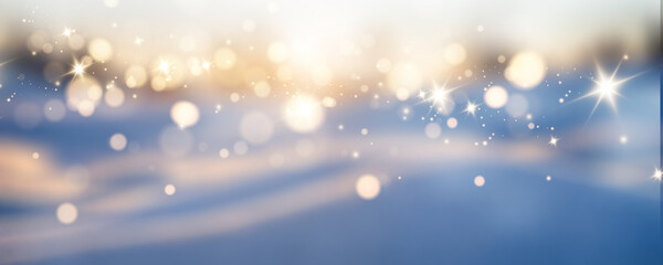 Snowflakes On Snow With Bokeh Of Christmas Lights