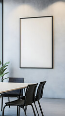 5シンプルな壁に掛けられた空白でミニマムなモックアップ