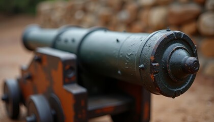 A glimpse into history A vintage cannon on display